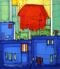 Salman Farooqi, 14 x 16 Inch, Acrylic on Canvas, Cityscape Painting-AC-SF-133